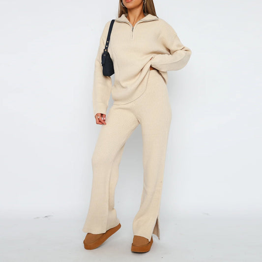 Mia Duo-Knit Flared Set