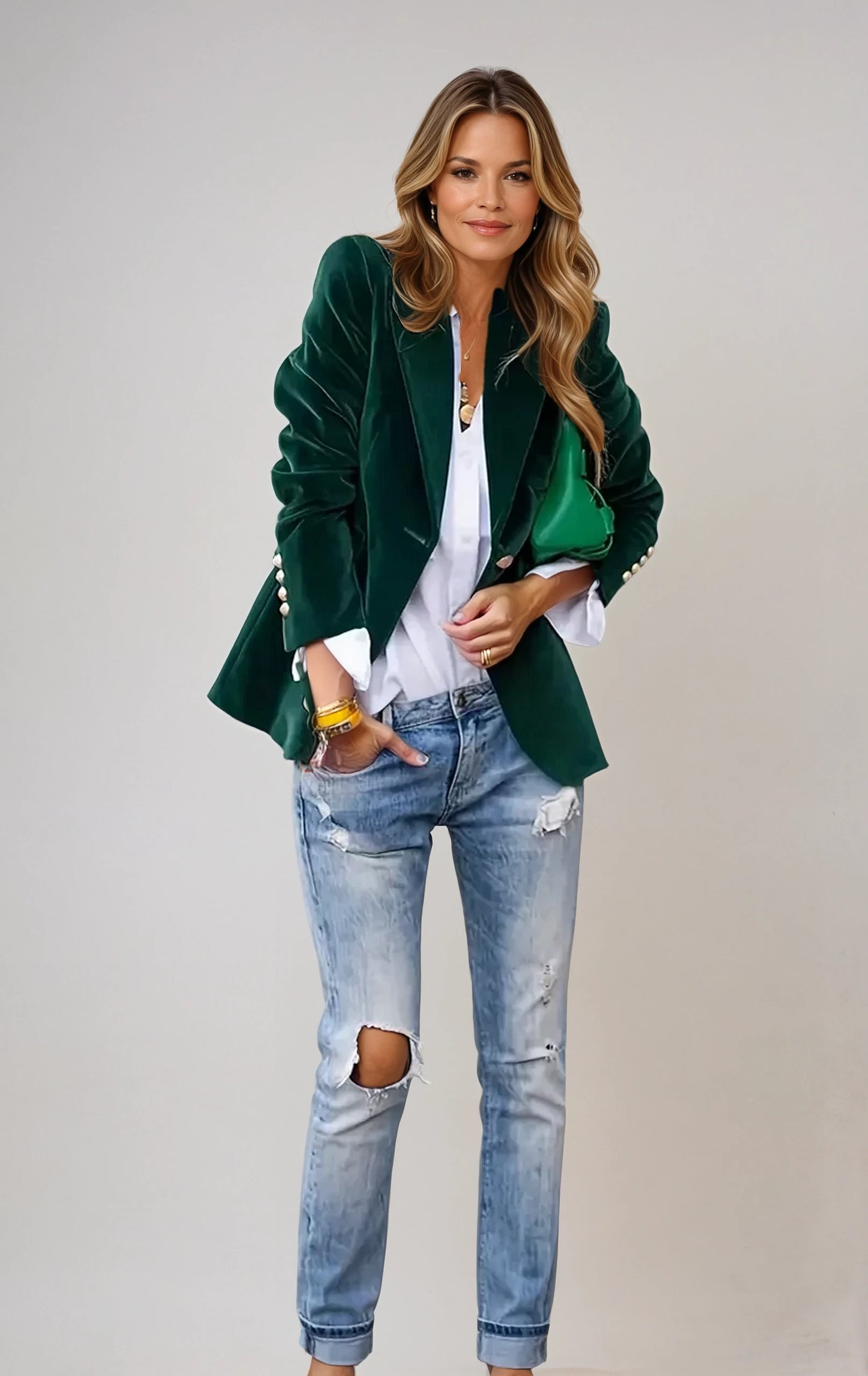Henrietta – Elegant Velvet Blazer