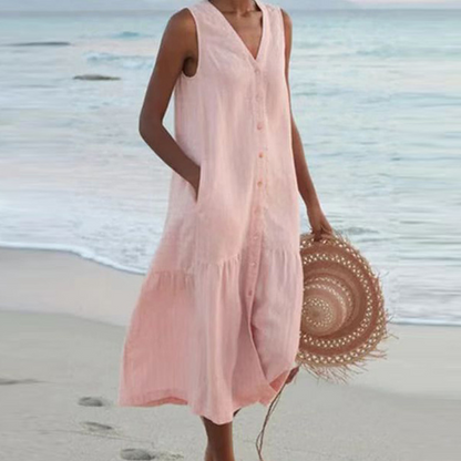 Estelle – Summer V-Neck Dress