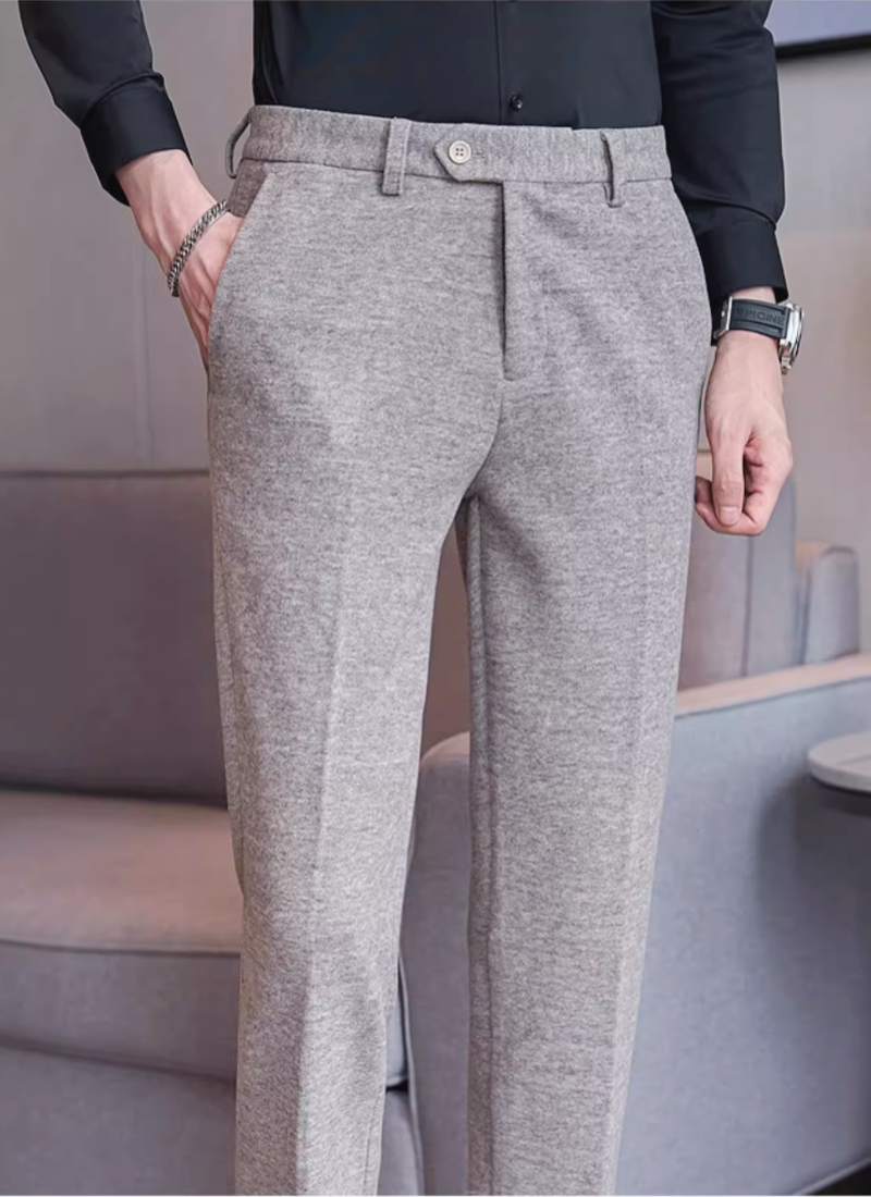Valesca Wool-Mix Trousers - Stone