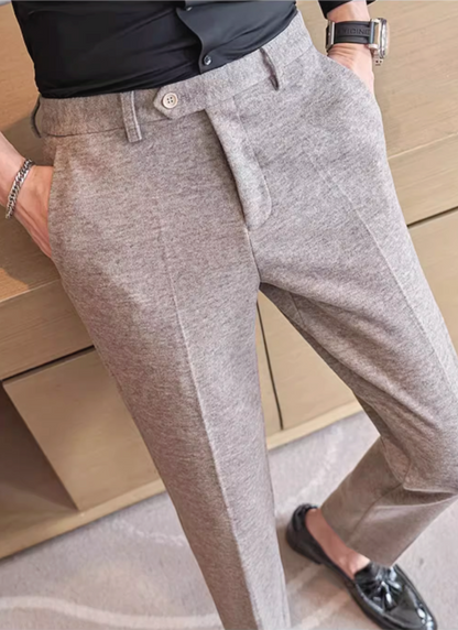 Valesca Wool-Mix Trousers - Stone
