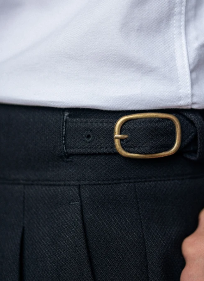 Florence Mid-High Waist Trousers - Navy