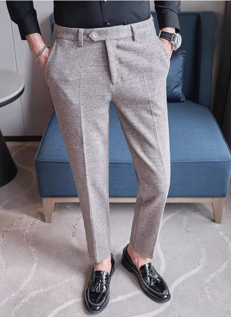 Valesca Wool-Mix Trousers - Stone