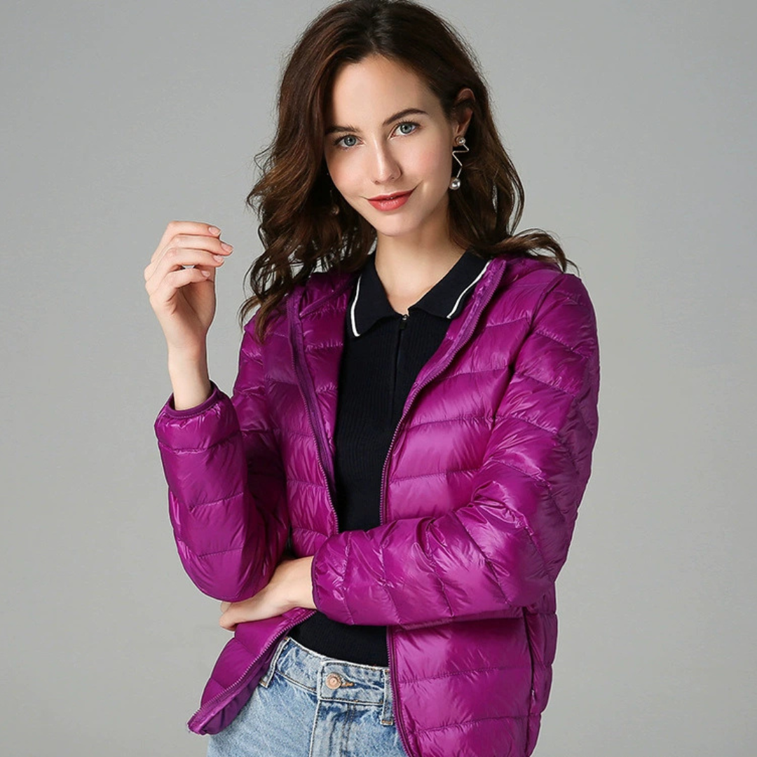 Henrietta Padded Spring Jacket | Purple
