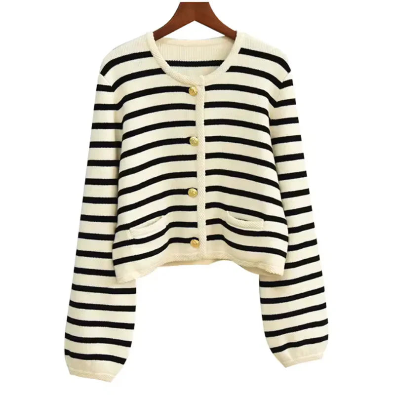 Luisa Striped Wool Vest