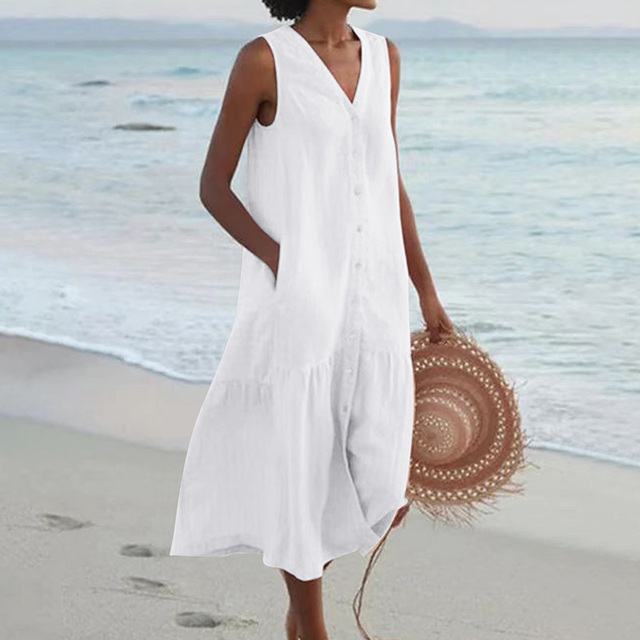 Estelle – Summer V-Neck Dress