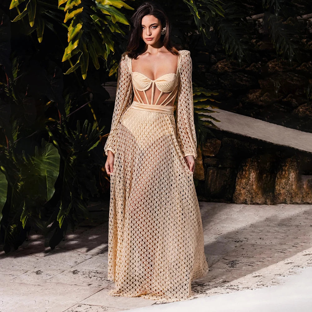 Charla -  Maxi Swimsuit And Skirt