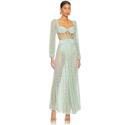 Charla -  Maxi Swimsuit And Skirt