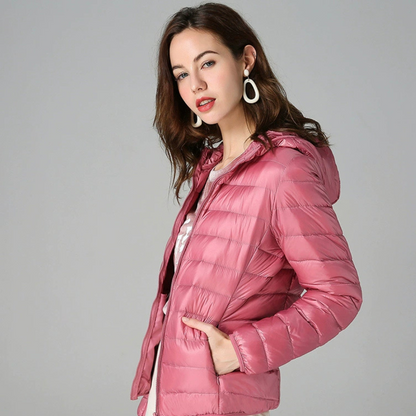 Henrietta Padded Spring Jacket | Salmon