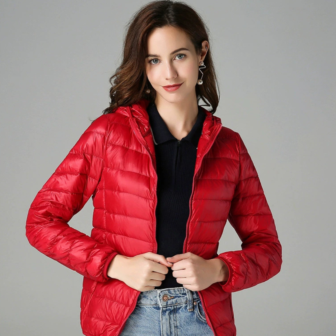 Henrietta Padded Spring Jacket | Red