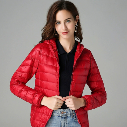 Henrietta Padded Spring Jacket | Red
