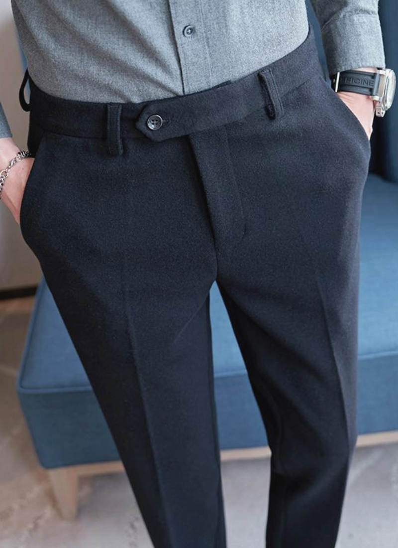 Valesca Wool-Mix Trousers - Black