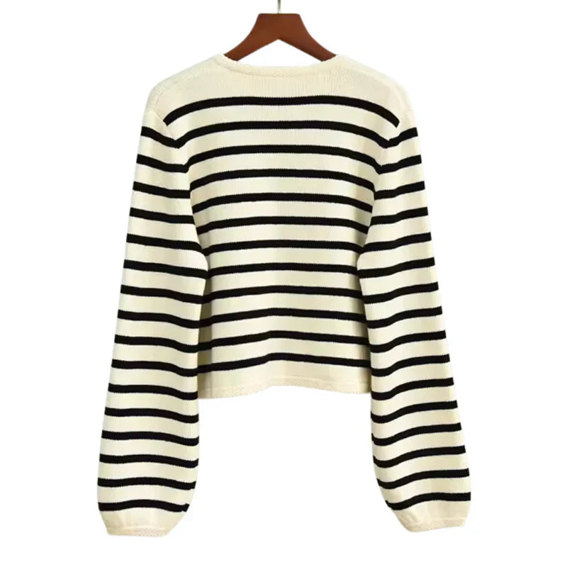 Luisa Striped Wool Vest