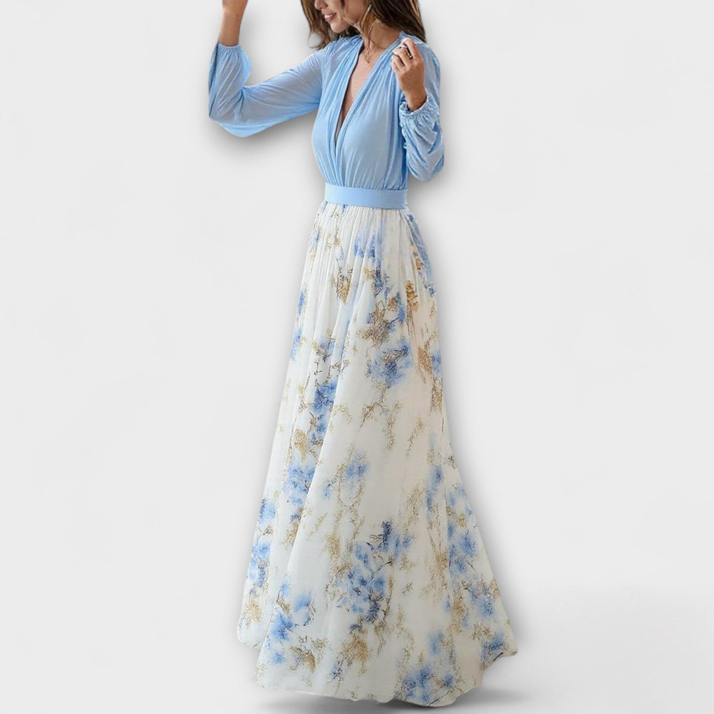 Margery – Floral Elegance Maxi Dress