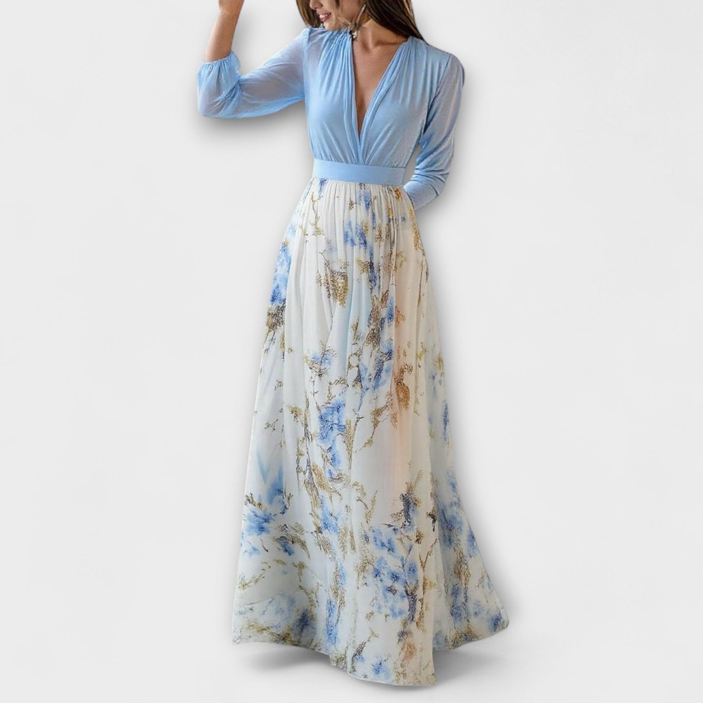 Margery – Floral Elegance Maxi Dress
