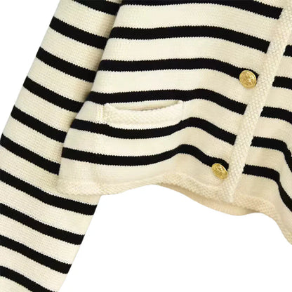 Luisa Striped Wool Vest