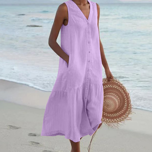Estelle – Summer V-Neck Dress