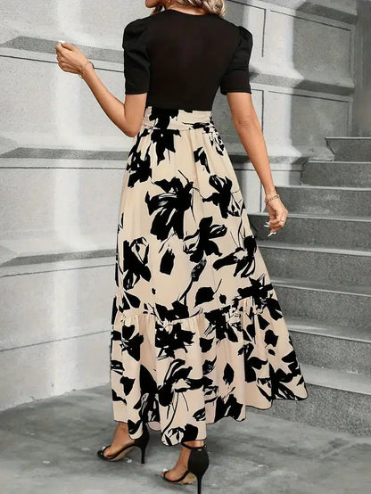 Sylvia – Elegant Botanical Maxi Dress