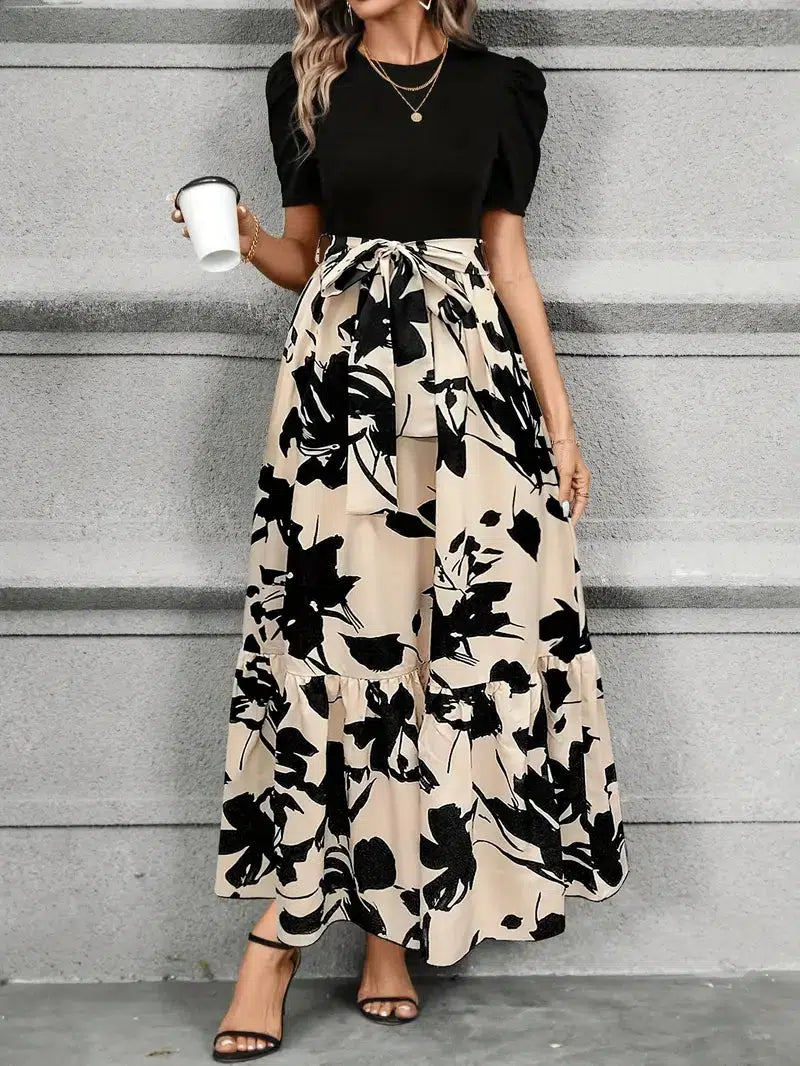 Sylvia – Elegant Botanical Maxi Dress