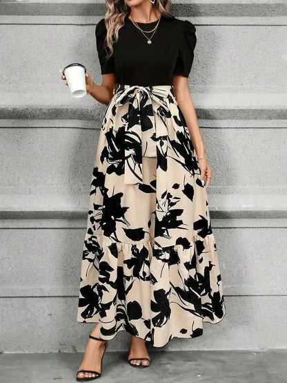 Sylvia – Elegant Botanical Maxi Dress