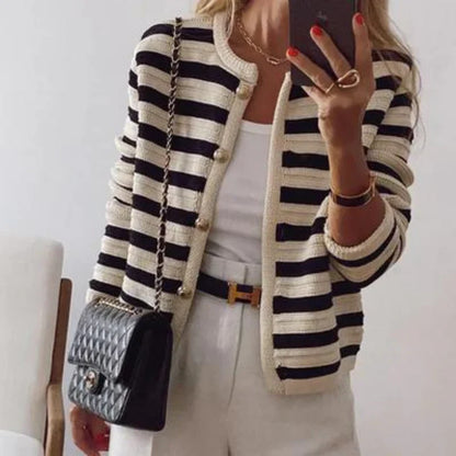 Luisa Striped Wool Vest