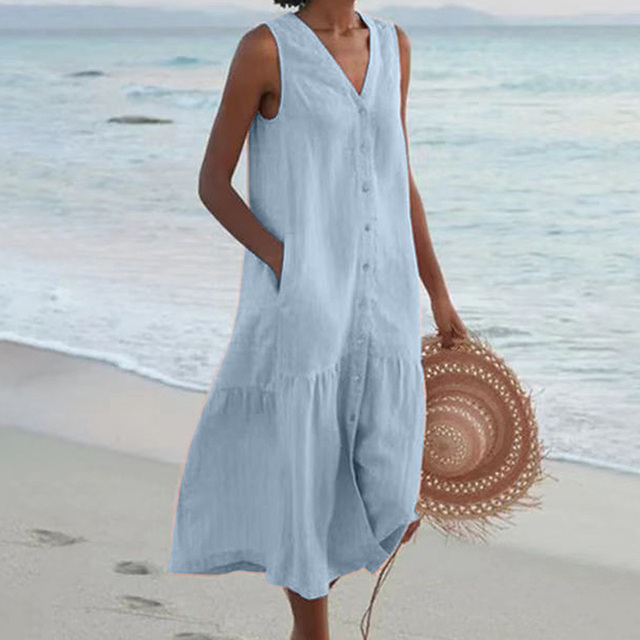 Estelle – Summer V-Neck Dress