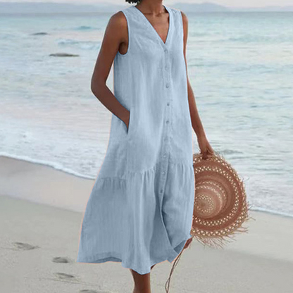 Estelle – Summer V-Neck Dress