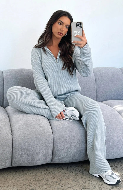 Mia Duo-Knit Flared Set