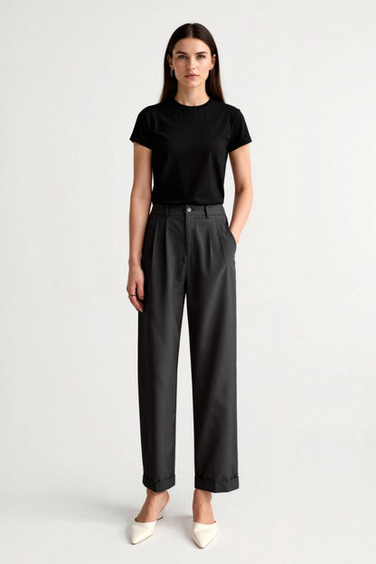 Monaco High Waist Button Pants