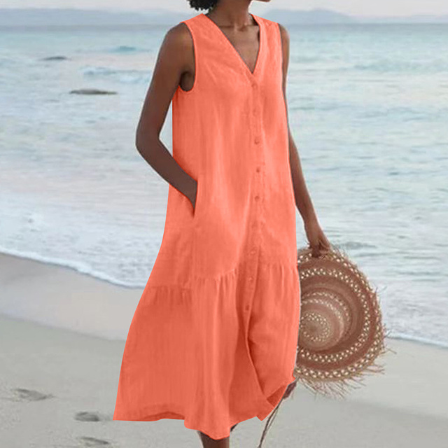 Estelle – Summer V-Neck Dress