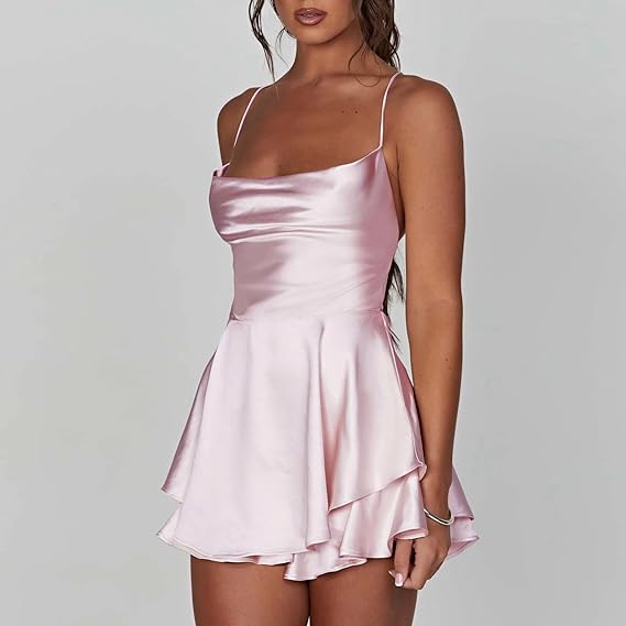 Bella - Backless Satin Dress
