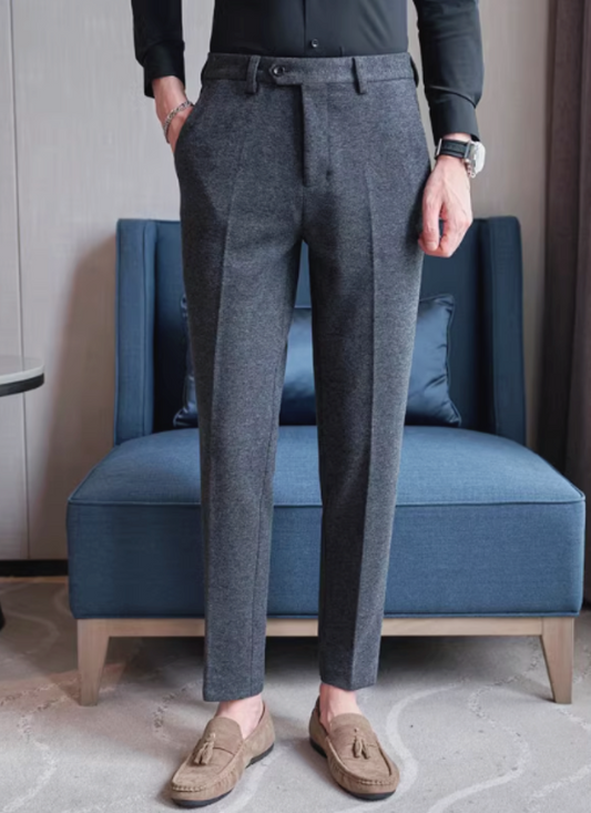 Valesca Wool-Mix Trousers - Gray