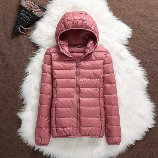 Henrietta Padded Spring Jacket | Salmon