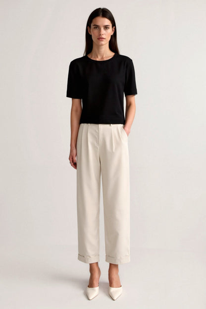 Monaco High Waist Button Pants