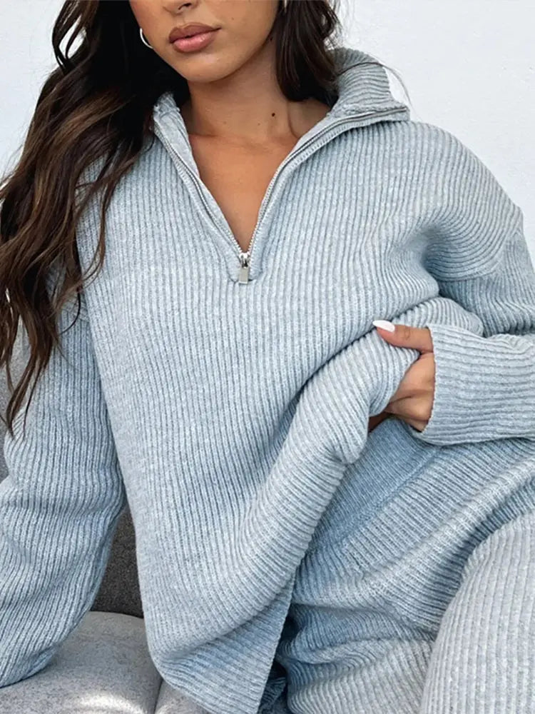 Mia Duo-Knit Flared Set