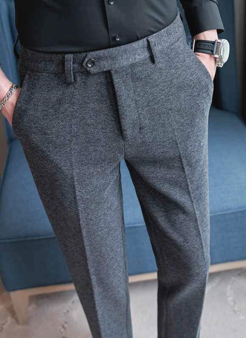 Valesca Wool-Mix Trousers - Gray