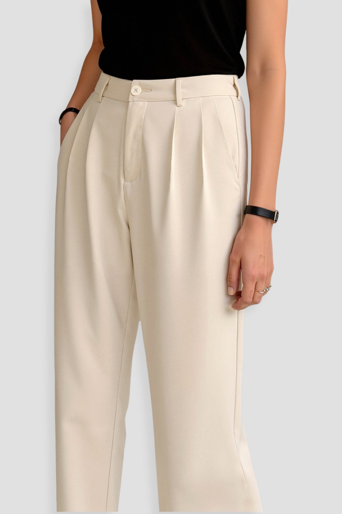 Monaco High Waist Button Pants