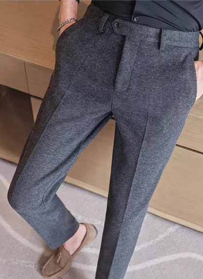 Valesca Wool-Mix Trousers - Gray