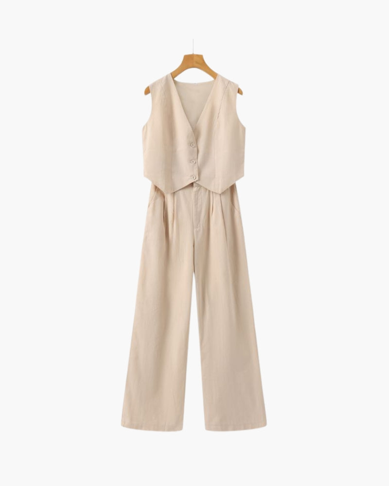 Sophia - Linen Two-Piece Set