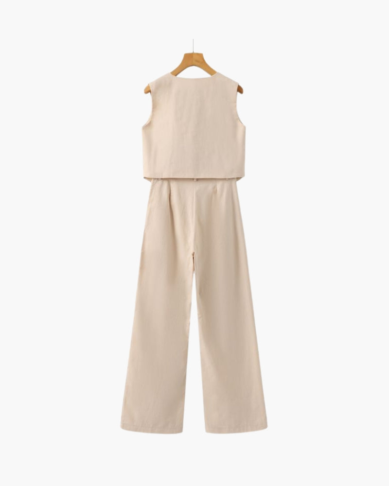 Sophia - Linen Two-Piece Set