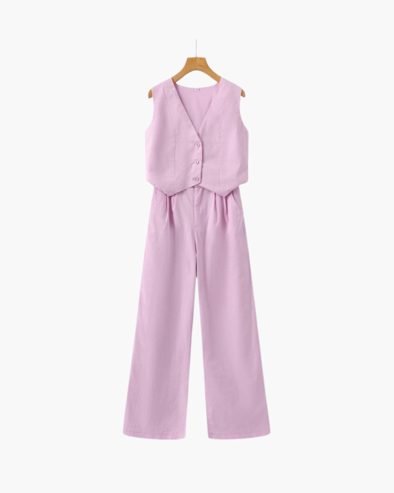 Sophia - Linen Two-Piece Set