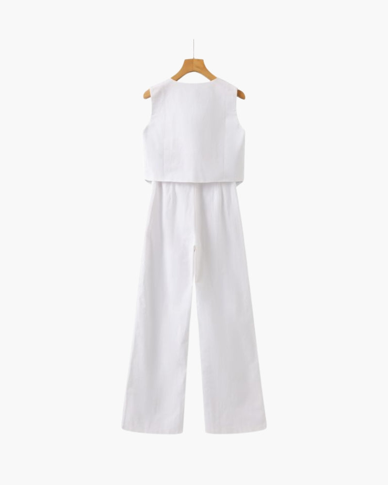 Sophia - Linen Two-Piece Set