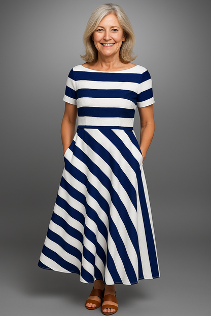 Clara Striped Maxi Dress