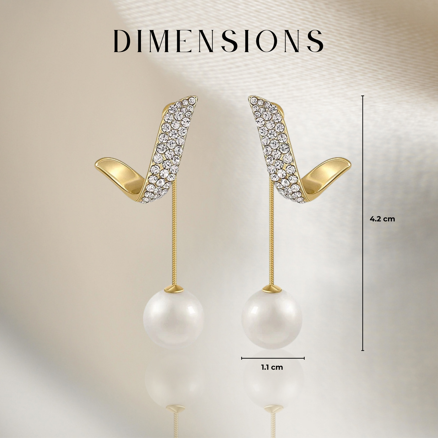 Giulia – Pearl Earrings in Gold
