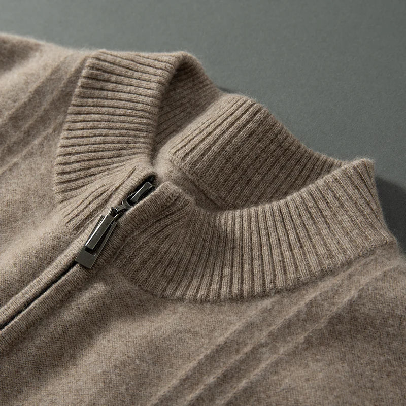 100% Cashmere Half Zip Sweater