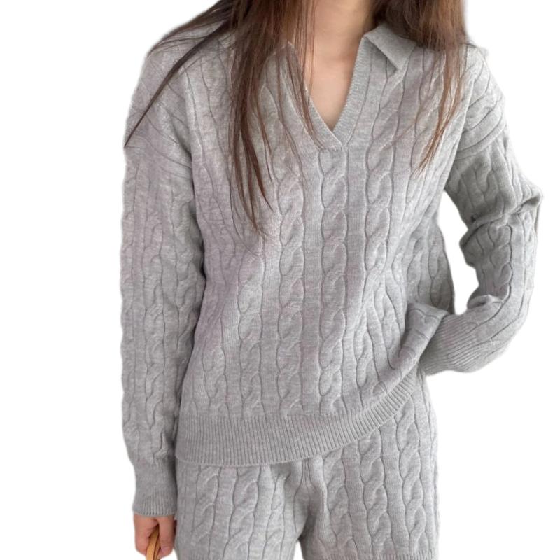 Valc Wool V-neck Knitted Sweater