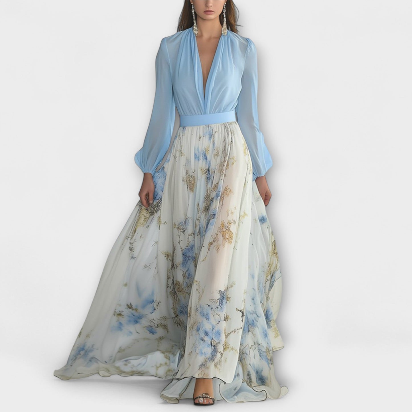Margery – Floral Elegance Maxi Dress