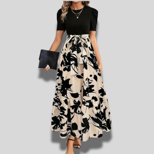 Sylvia – Elegant Botanical Maxi Dress