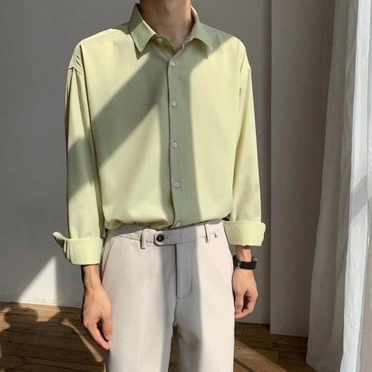 Sunset Palms Shirt - Light Green