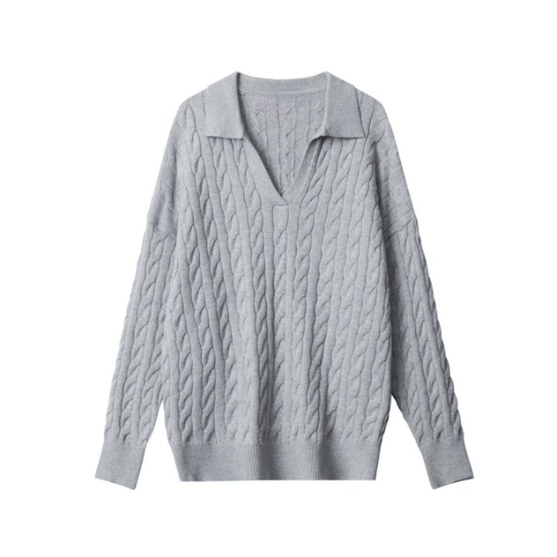 Valc Wool V-neck Knitted Sweater